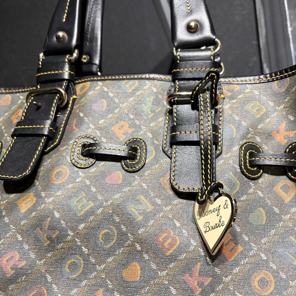 Dooney and Bourke Y2K crossword Chiara Tote Bag - Picture 5 of 16